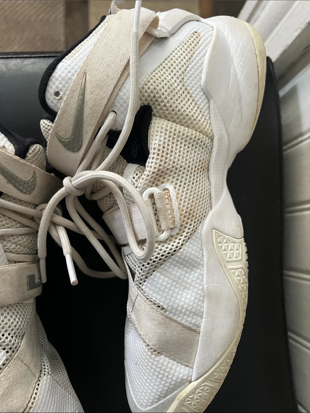 Nike LeBron Soldier 9 IX Basketball Sneakers with Gray Swoosh